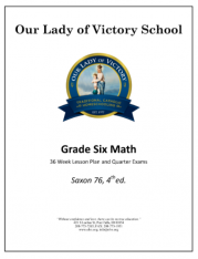 Lesson Plans – Grade 06 Math Saxon 76 4th Edition